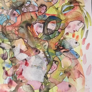 "La couleur de l'eau" başlıklı Tablo Laurence Bonnet tarafından, Orijinal sanat, Suluboya