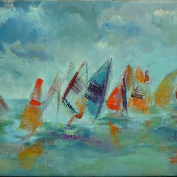 Pintura intitulada "Voiles" por Laurence Cohen, Obras de arte originais