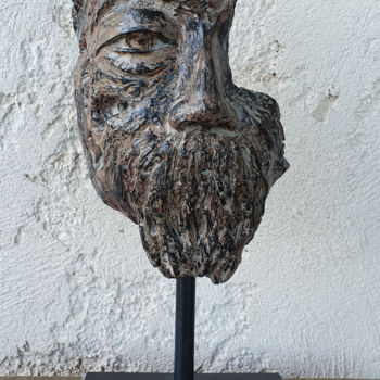 Sculpture titled "Edouard" by Laurence Bigand, Original Artwork, Clay