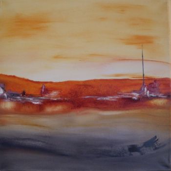 Peinture intitulée "Crépuscule" par Laurence Marques, Œuvre d'art originale, Huile