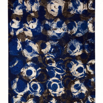 Obrazy i ryciny zatytułowany „La nuit bleue” autorstwa Laurence Prévost, Oryginalna praca, Akwaforta