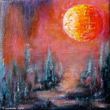 Painting titled "crepuscule-06-2014.…" by Laurenelle, Original Artwork, Acrylic