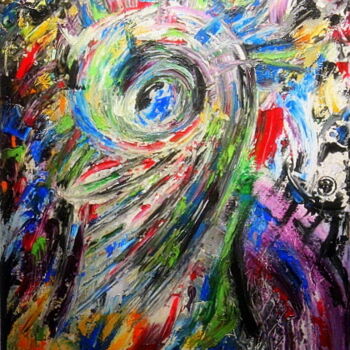 Pittura intitolato "Spirale Fatalité" da Laurent Boron, Opera d'arte originale, Olio