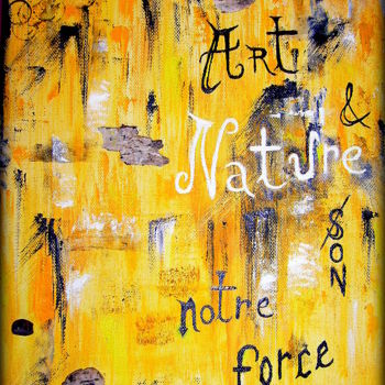 Картина под названием "Art & Nature son no…" - Laurent Boron, Подлинное произведение искусства, Масло
