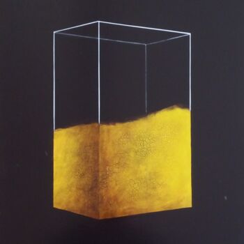Malerei mit dem Titel "Géométrie jaune" von Laurent Bouro, Original-Kunstwerk, Andere