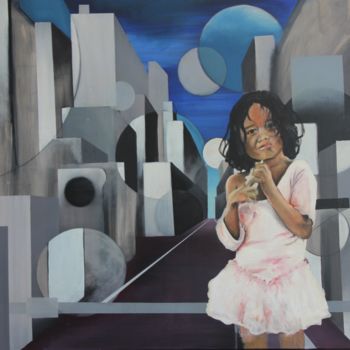 Pintura titulada "Fille Malgache" por Laurent Brizzi, Obra de arte original