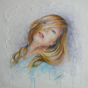 Schilderij getiteld "Clara" door Laurent Buffnoir, Origineel Kunstwerk