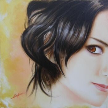 Painting titled "Lynn" by Laurent Buffnoir, Original Artwork, Oil