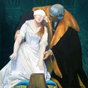 Peinture intitulée "L'execution de lady…" par Laurent Bussiere (hellbay), Œuvre d'art originale
