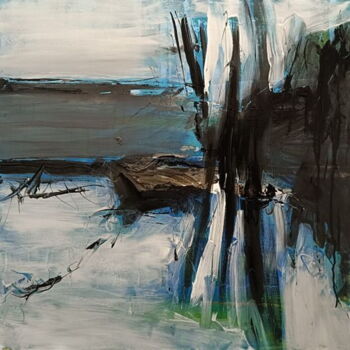 Peinture intitulée "Au bord de l'étang…" par Laurent Chabrillat, Œuvre d'art originale, Acrylique