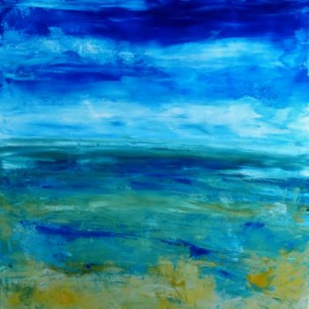 Painting titled "Paysage marin 4" by Laurent Chabrillat, Original Artwork, Acrylic