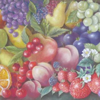 Drawing titled "salade de fruits" by Laurent Coquard, Original Artwork