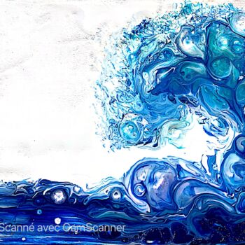 Painting titled "The Wave" by Laurent Da Cunha, Original Artwork, Acrylic