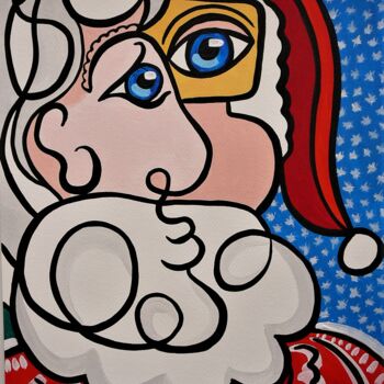 Pittura intitolato "Merry Christmas Num…" da Laurent Folco, Opera d'arte originale, Acrilico