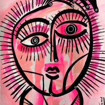 Peinture intitulée "Pinky." par Laurent Folco, Œuvre d'art originale, Acrylique