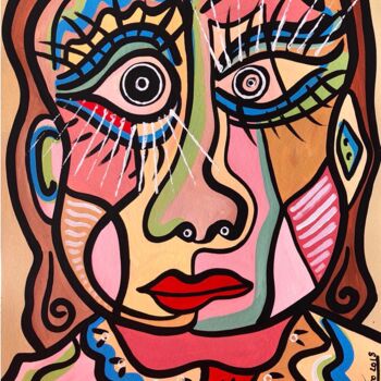 Painting titled "Anna" by Laurent Folco, Original Artwork, Acrylic
