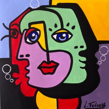 Painting titled "Betina." by Laurent Folco, Original Artwork, Acrylic