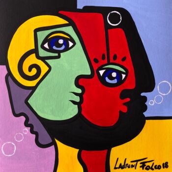 Painting titled "Betina 2." by Laurent Folco, Original Artwork, Acrylic