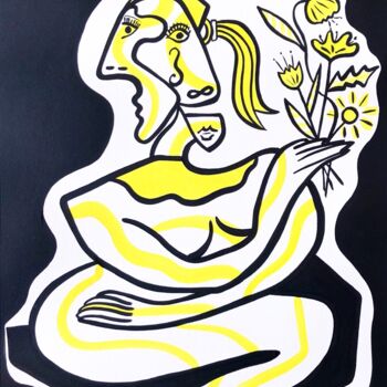 Peinture intitulée "Bouquet de soleil" par Laurent Folco, Œuvre d'art originale, Acrylique
