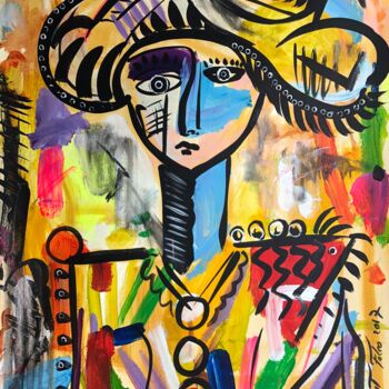 Painting titled "L’arlequin" by Laurent Folco, Original Artwork, Acrylic