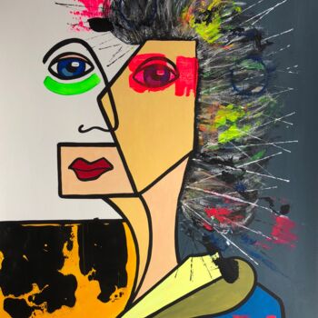 Painting titled "Punk" by Laurent Folco, Original Artwork, Acrylic