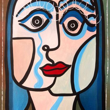Painting titled "Monica." by Laurent Folco, Original Artwork, Acrylic