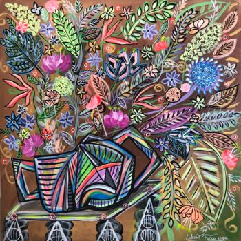 Pintura intitulada "Flowers." por Laurent Folco, Obras de arte originais, Acrílico