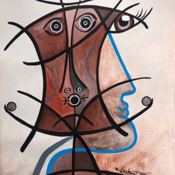 Painting titled "Le masque Cipó mata…" by Laurent Folco, Original Artwork, Acrylic