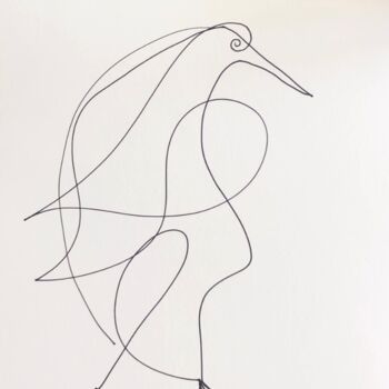 Disegno intitolato "Oiseau2" da Laurent Folco, Opera d'arte originale, Pennarello