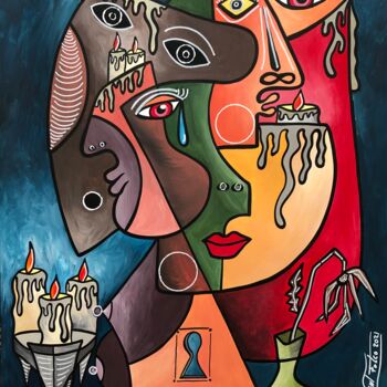 Painting titled "Imaginer l’amour." by Laurent Folco, Original Artwork, Acrylic