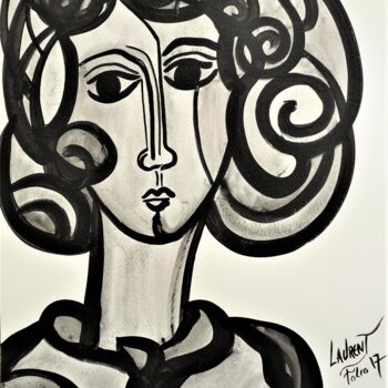 Painting titled "Jessica" by Laurent Folco, Original Artwork, Acrylic