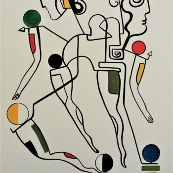 "Les trois jambes" başlıklı Tablo Laurent Folco tarafından, Orijinal sanat, Akrilik