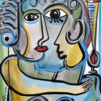 Painting titled "Amour toujours" by Laurent Folco, Original Artwork, Acrylic