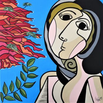 Malerei mit dem Titel "La fille de l'Ester…" von Laurent Folco, Original-Kunstwerk, Acryl