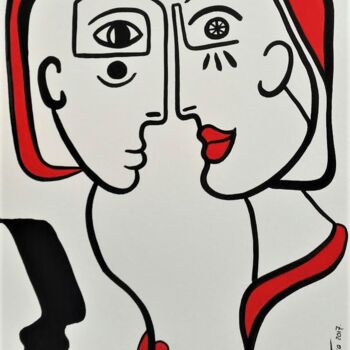 "Face à Face." başlıklı Tablo Laurent Folco tarafından, Orijinal sanat, Akrilik