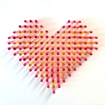 Sculptuur getiteld "HEARTS" door Laurent Gros, Origineel Kunstwerk, Plastic