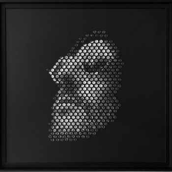 Malarstwo zatytułowany „LEON” autorstwa Laurent Gros, Oryginalna praca, Fotografia cyfrowa Zamontowany na Metal