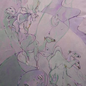 Pittura intitolato "sahara" da Laurent Hunzinger, Opera d'arte originale, Acrilico