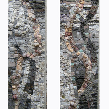 Scultura intitolato "Dégrade-triple.jpg" da Laurent Hunzinger, Opera d'arte originale, Mosaico