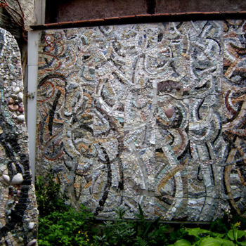 Escultura titulada "7panneaux arabesque…" por Laurent Hunzinger, Obra de arte original, Mosaico