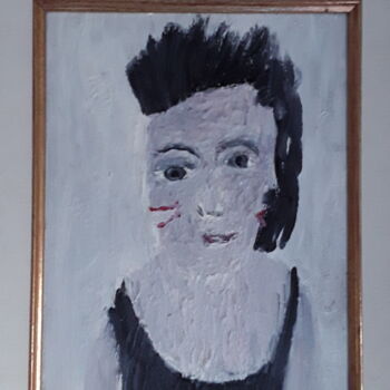 Painting titled "Portrait homme femme" by Laurent Lelay, Original Artwork, Oil