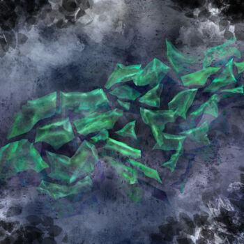 数字艺术 标题为“stella crystal testa” 由Laurent Lenoir, 原创艺术品, 数字油画