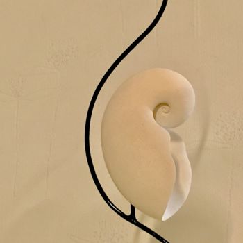 Sculpture titled "Nautilus" by Laurent Letard Sculpteur Empreinte De Vi, Original Artwork, Metals