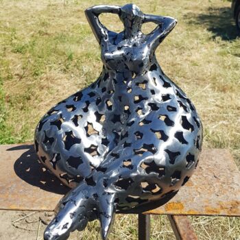 Sculpture titled "Bain Turc ( bras le…" by Laurent Maëro, Original Artwork, Stainless Steel