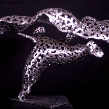 Sculptuur getiteld "Papillon" door Laurent Maëro, Origineel Kunstwerk, Roestvrij Staal