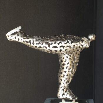 Скульптура под названием "Patineur" - Laurent Maëro, Подлинное произведение искусства, Нержавеющая сталь