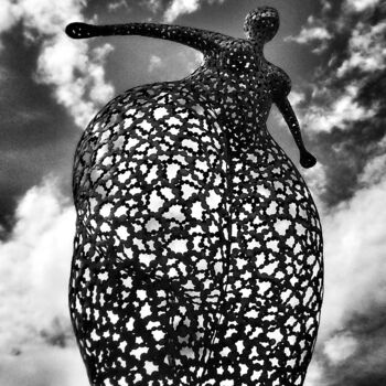 Sculpture intitulée "Plongeon" par Laurent Maëro, Œuvre d'art originale, Acier inoxydable