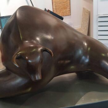 Sculpture intitulée "Puissance de bronze" par Laurent Maëro, Œuvre d'art originale, Bronze