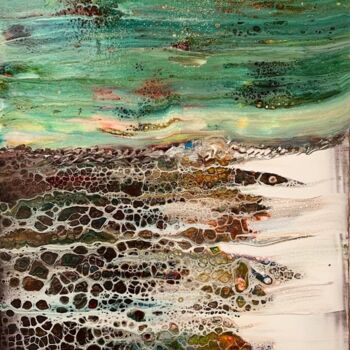 Malarstwo zatytułowany „Natural Lace” autorstwa Laurent Magrez (LMag), Oryginalna praca, Akryl Zamontowany na Drewniana rama…