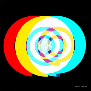 Цифровое искусство под названием "spirales" - Laurent Maruani, Подлинное произведение искусства, Цифровая живопись Установле…